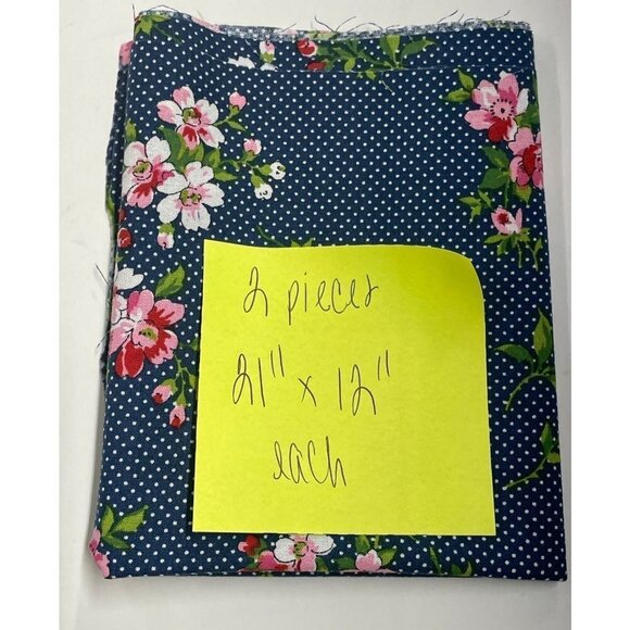 Waverly Inspirations Cotton Small Floral Ink Color Sewing Fabric 21" x 12" Piece - Picture 6 of 6